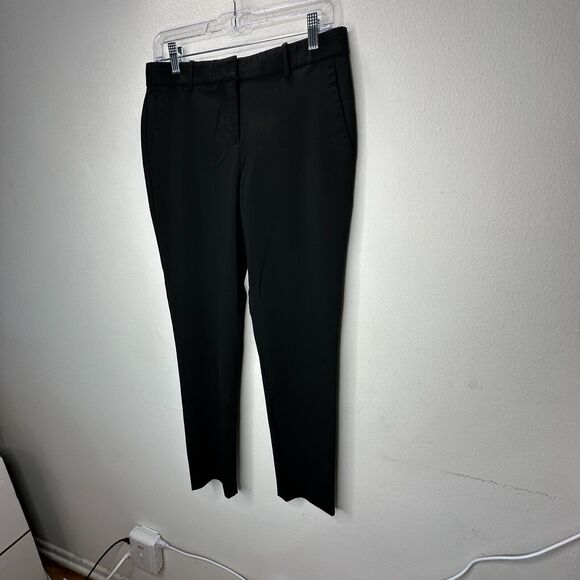 Theory Black The Testra 2B Straight Leg Wool Stretch Classic Crop Trousers 8 - Picture 4 of 15